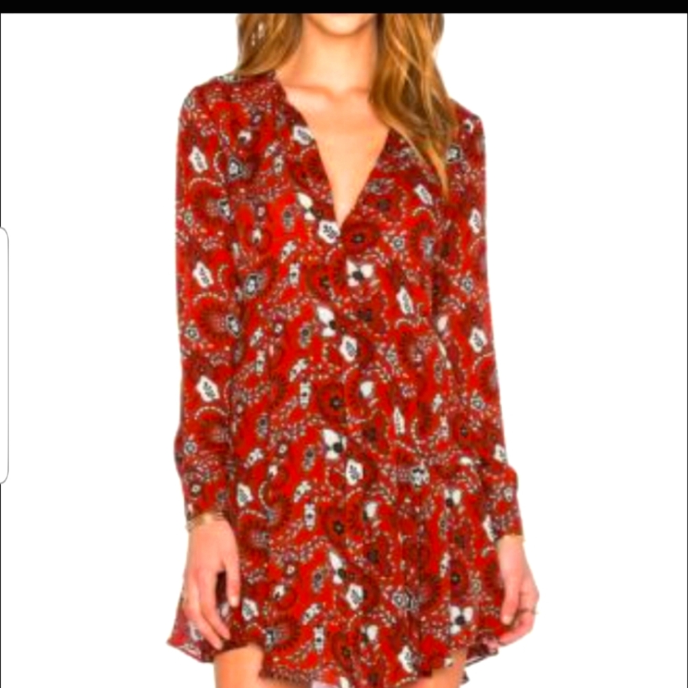 A.L.C. Randi button down silk floral dress